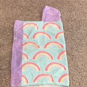 Pottery Barn Kids Pastel Rainbow Hooded Towel